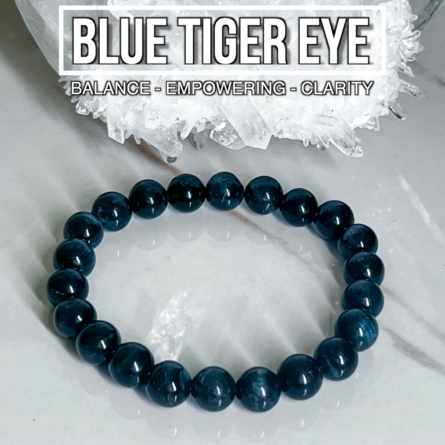 Blue Tiger Eye Bracelet 8mm