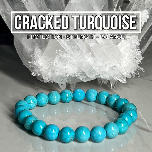 Cracked Turquoise Bracelet 8mm