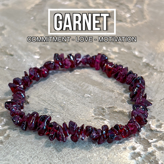 Garnet Chip Bracelet