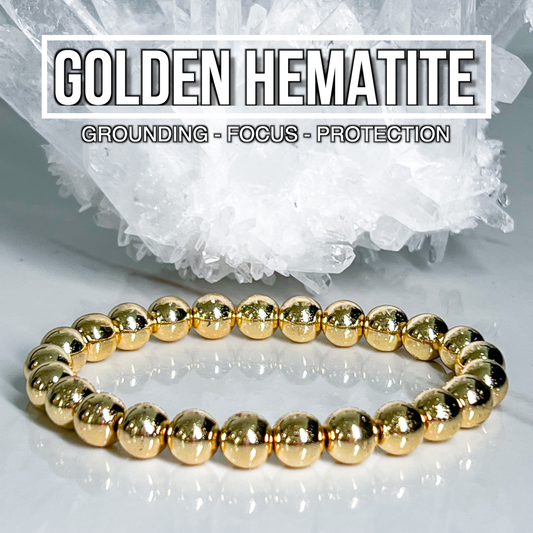 Golden Hematite Bracelet 8mm