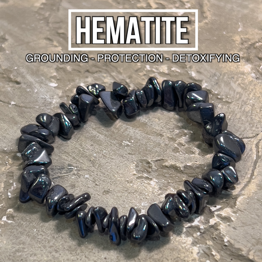 Hematite Chip Bracelet