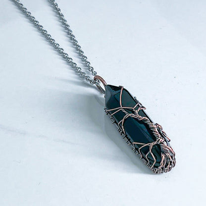 Obsidian DT Tree of Life Necklace