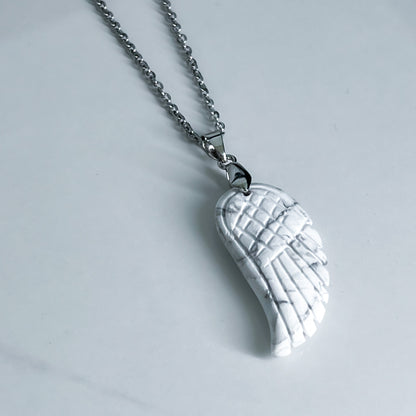 Howlite Wing Necklace