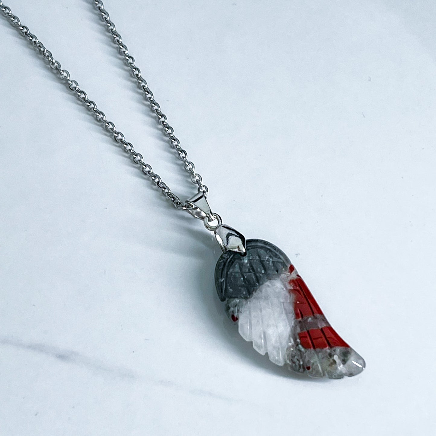 Bloodstone Wing Necklace