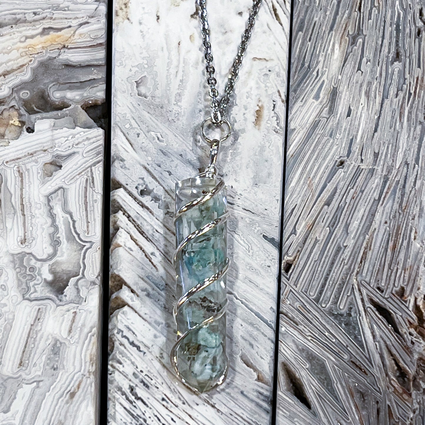 Larimar Orgonite Necklace (Style 2)