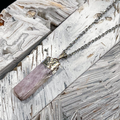 Kunzite Raw Necklace