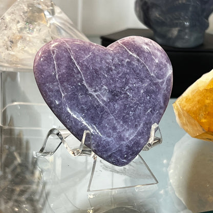 Lepidolite Heart