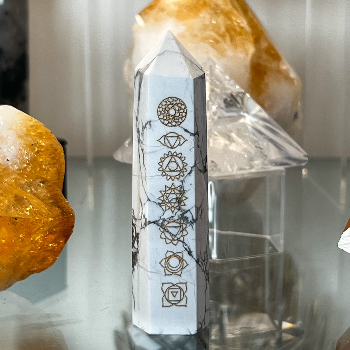 Howlite Chakra Tower