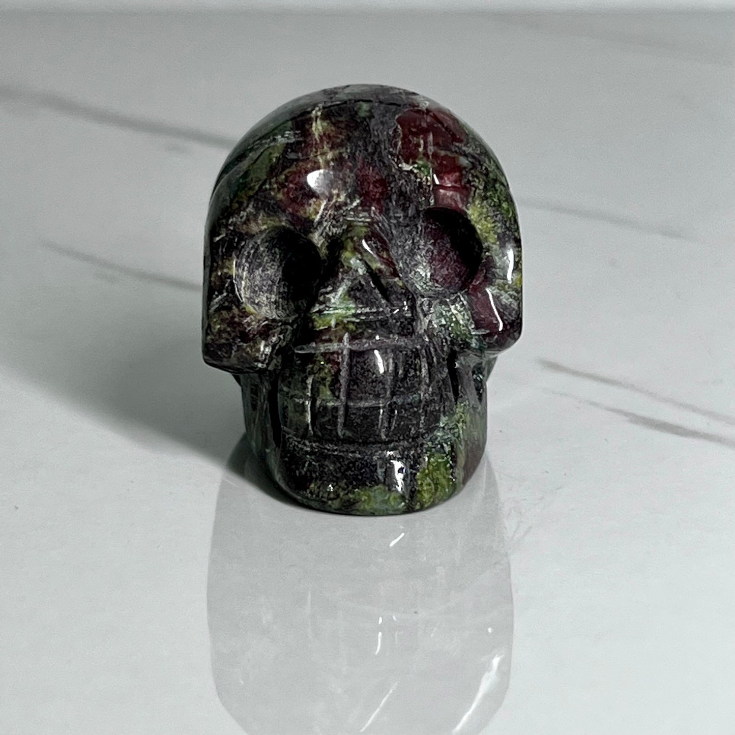 Dragon Blood Jasper Crystal Skull