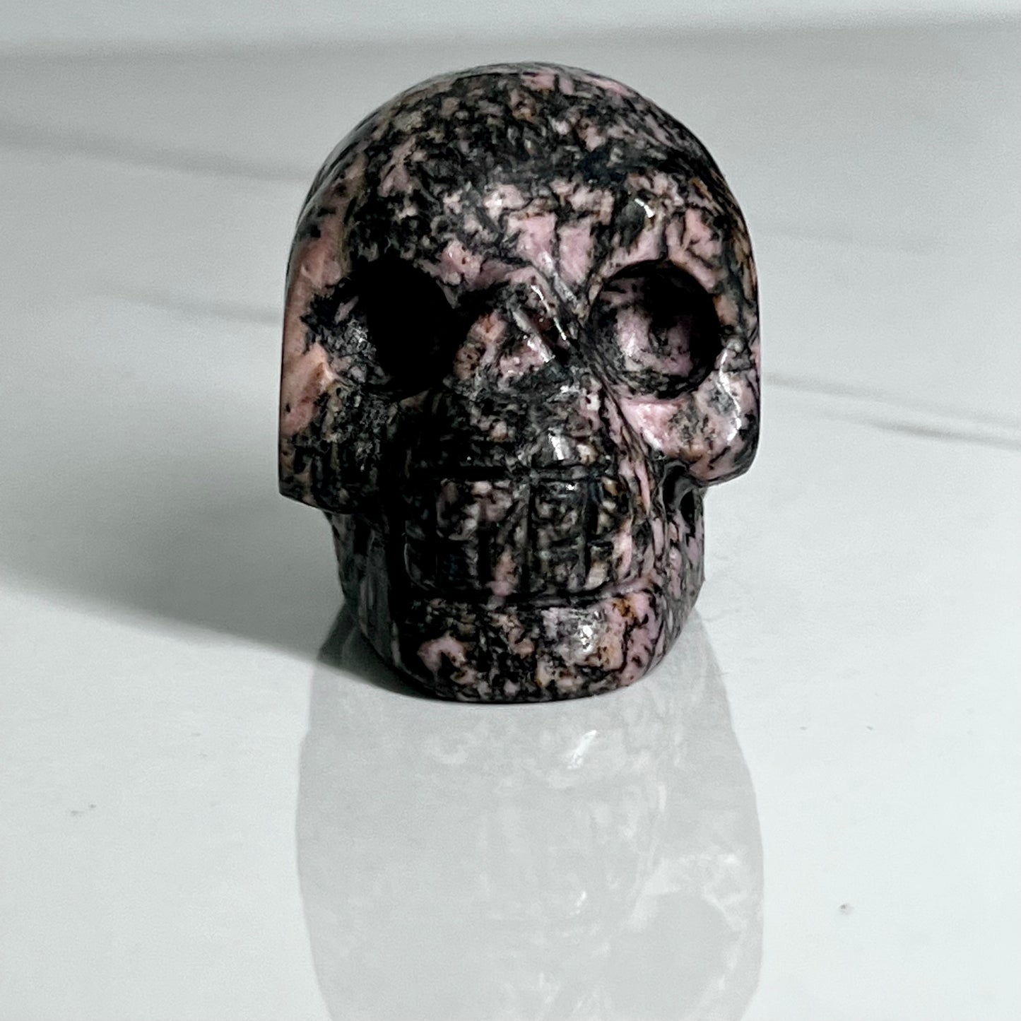 Rhodonite Crystal Skull