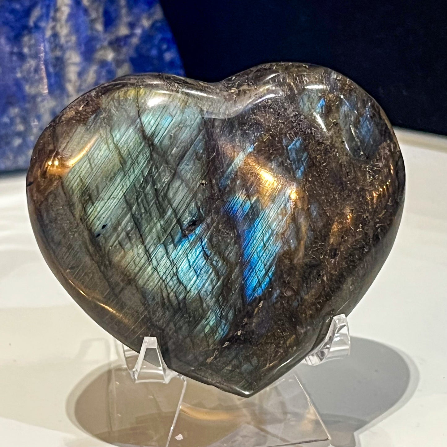 Labradorite Heart