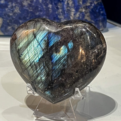 Labradorite Heart