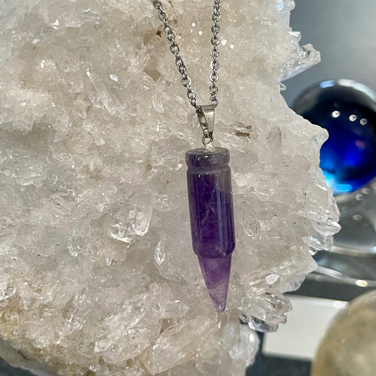 Amethyst Bullet Necklace