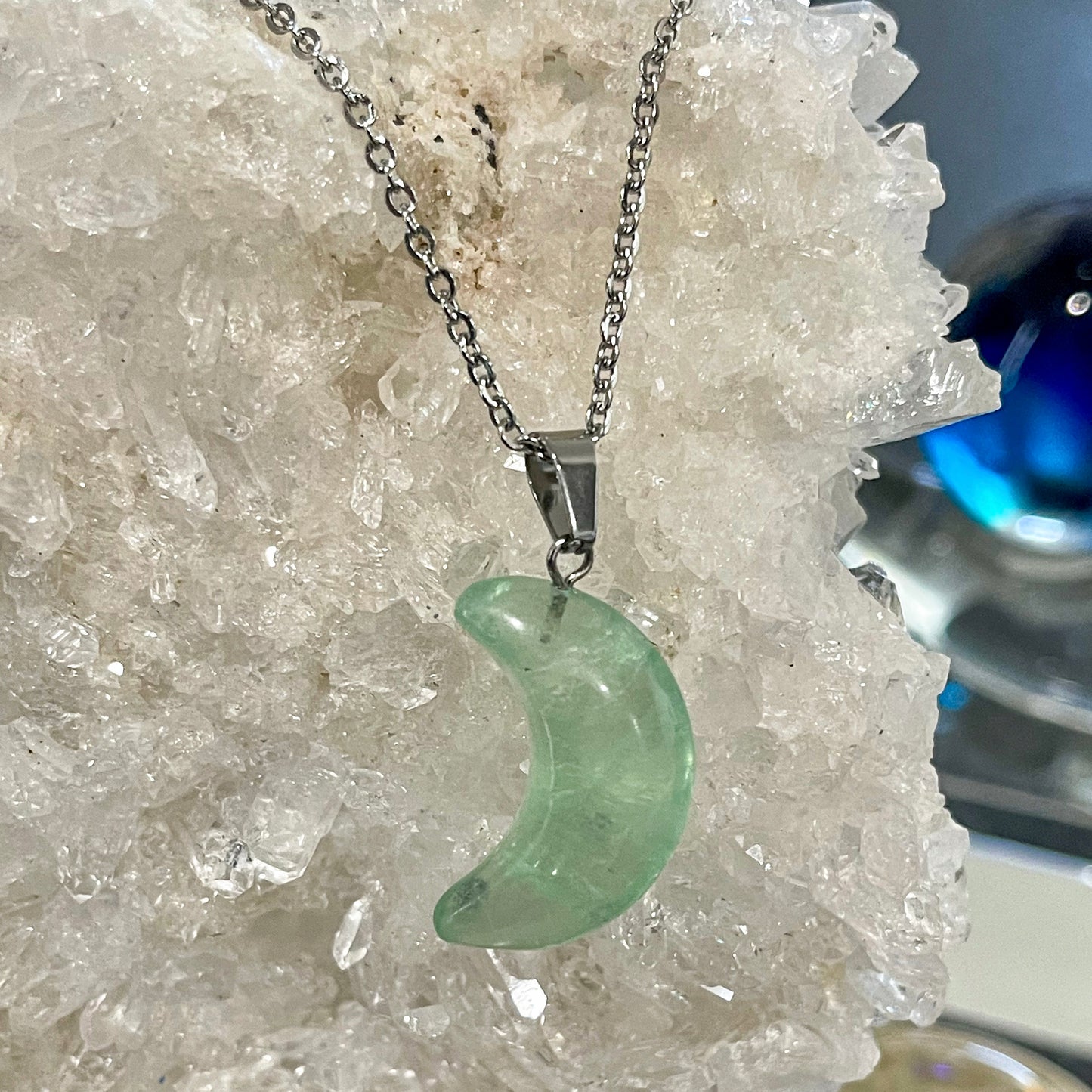 Fluorite Moon Necklace