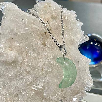 Fluorite Moon Necklace