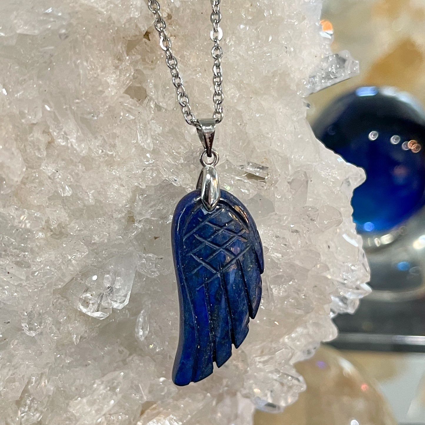 Lapis Wing Necklace