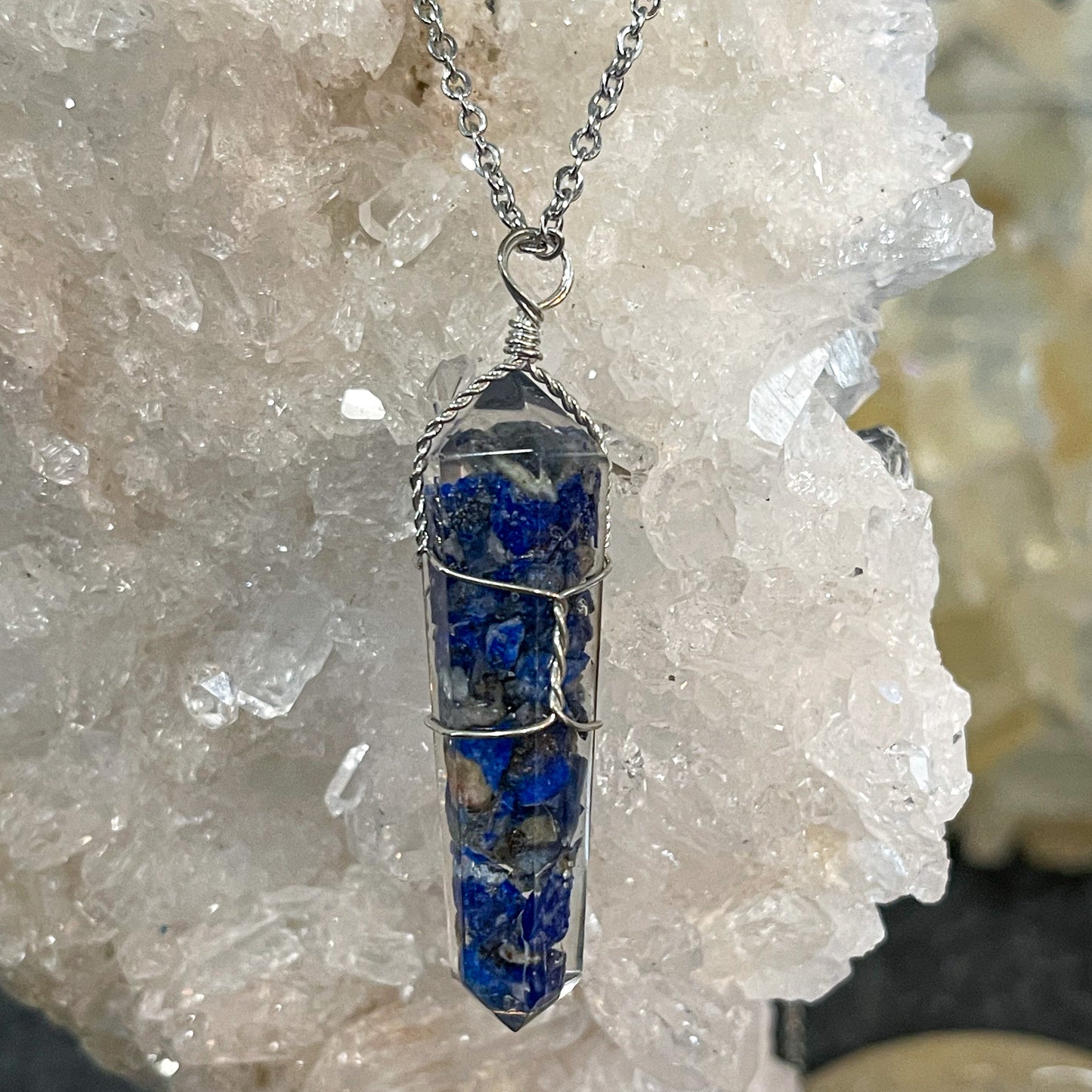 Lapis Orgone Necklace