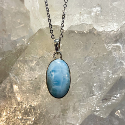 Larimar Sterling Silver Necklace