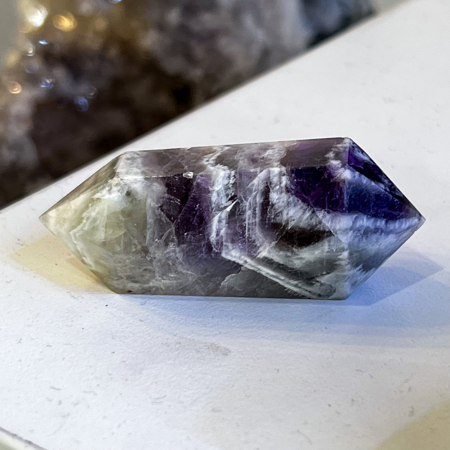 Banded Amethyst Double Terminated Wand