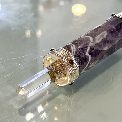 Amethyst & Quartz Wand