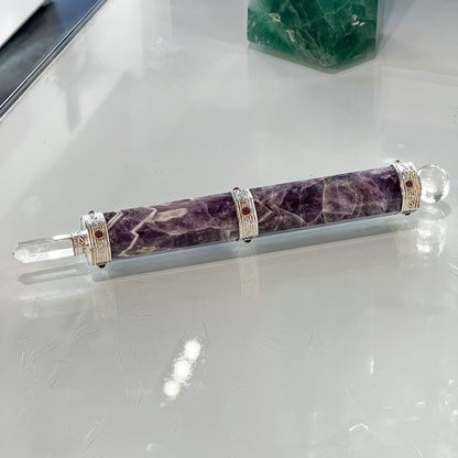 Amethyst & Quartz Wand