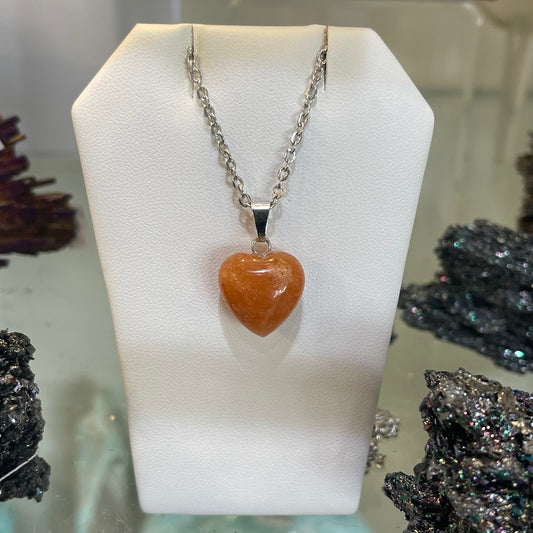 Red Aventurine Heart