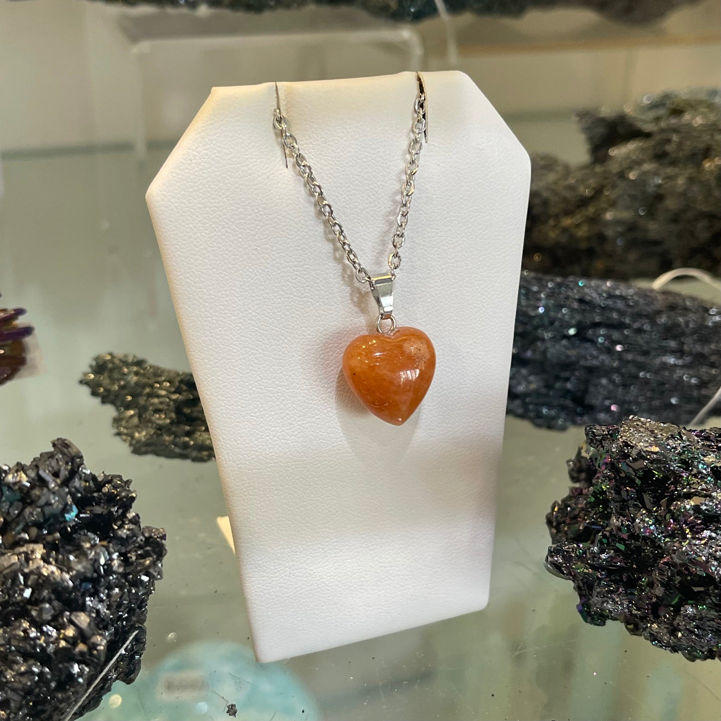 Red Aventurine Heart
