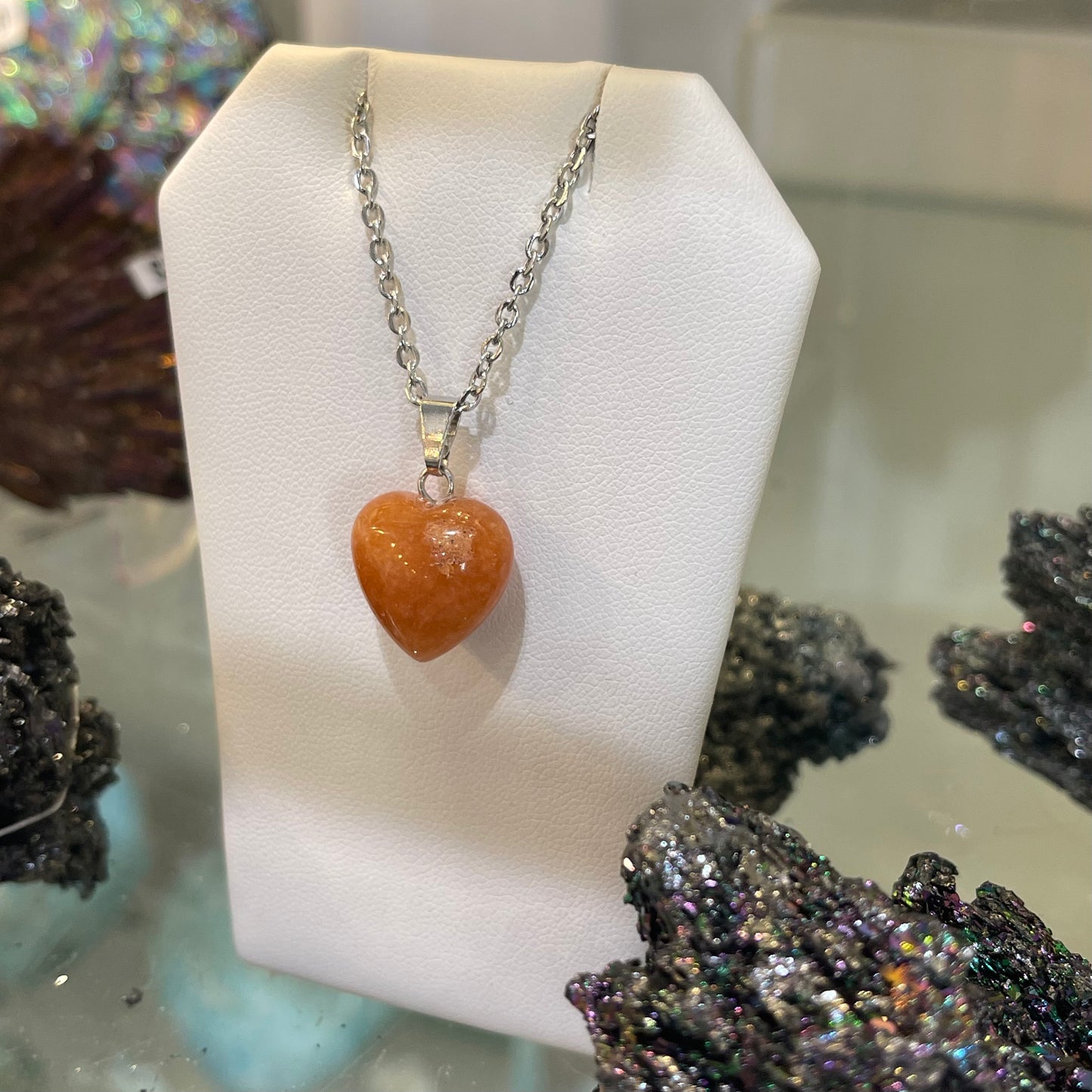 Red Aventurine Heart