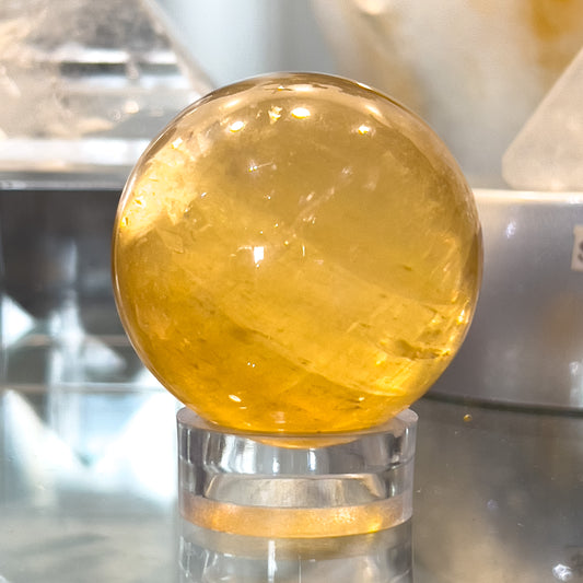 Golden Calcite Sphere