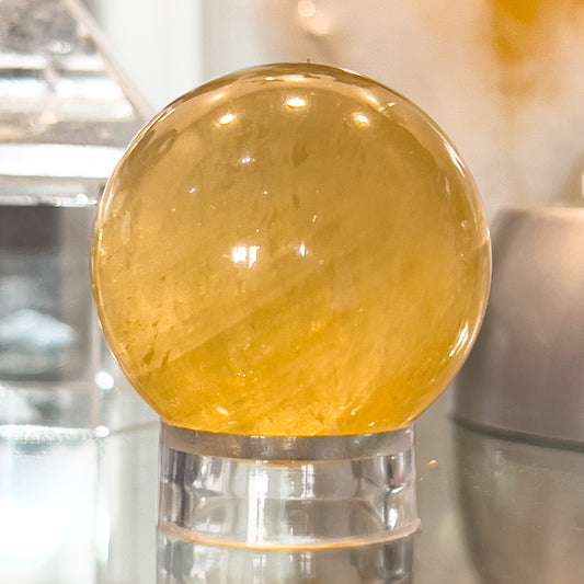 Golden Calcite Sphere