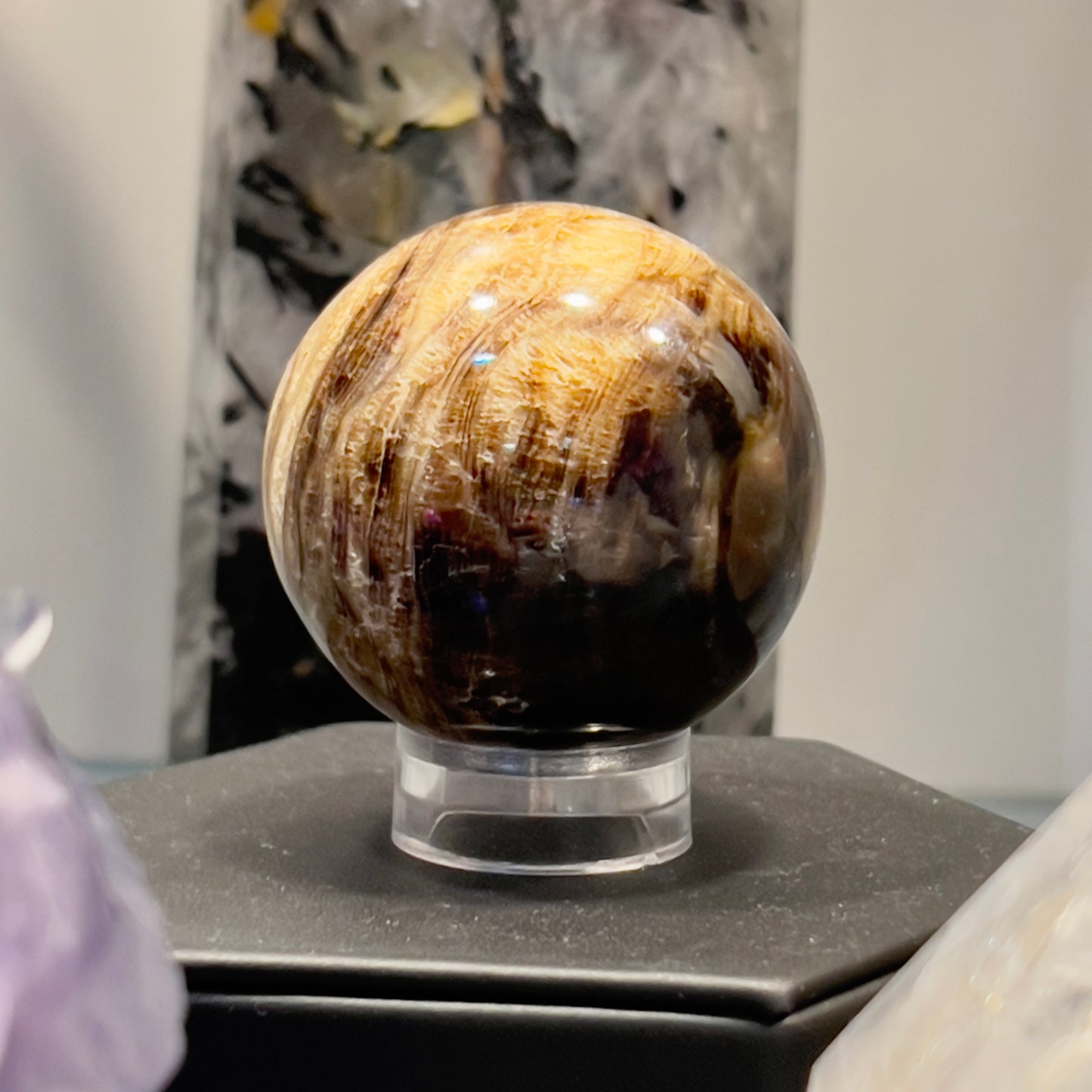 Chocolate Calcite Sphere