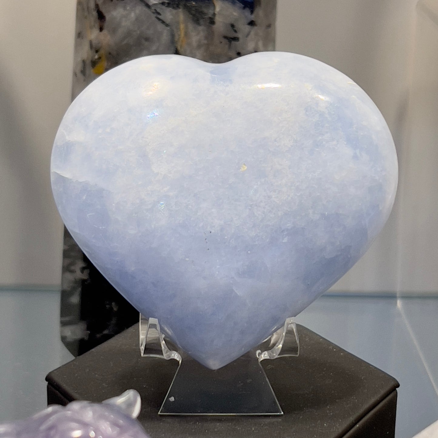 Blue Calcite Jumbo Heart