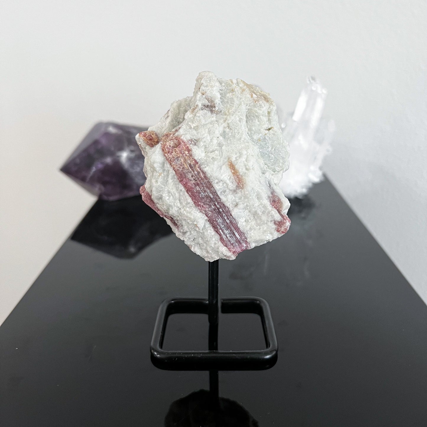 Pink Tourmaline on Stand