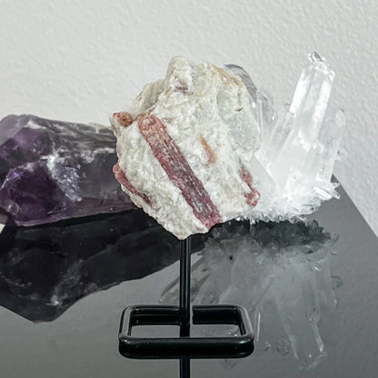 Pink Tourmaline on Stand