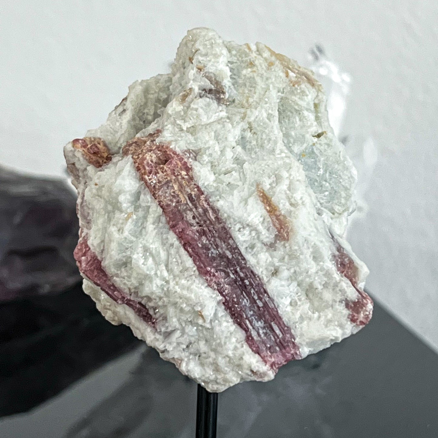 Pink Tourmaline on Stand