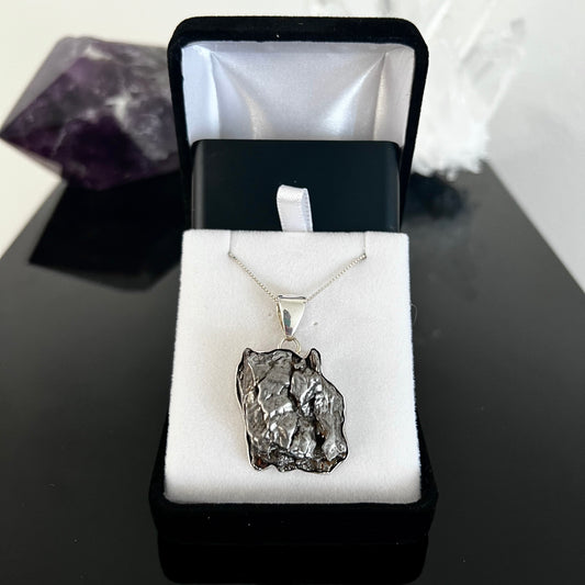 Meteorite Sterling Silver Necklace