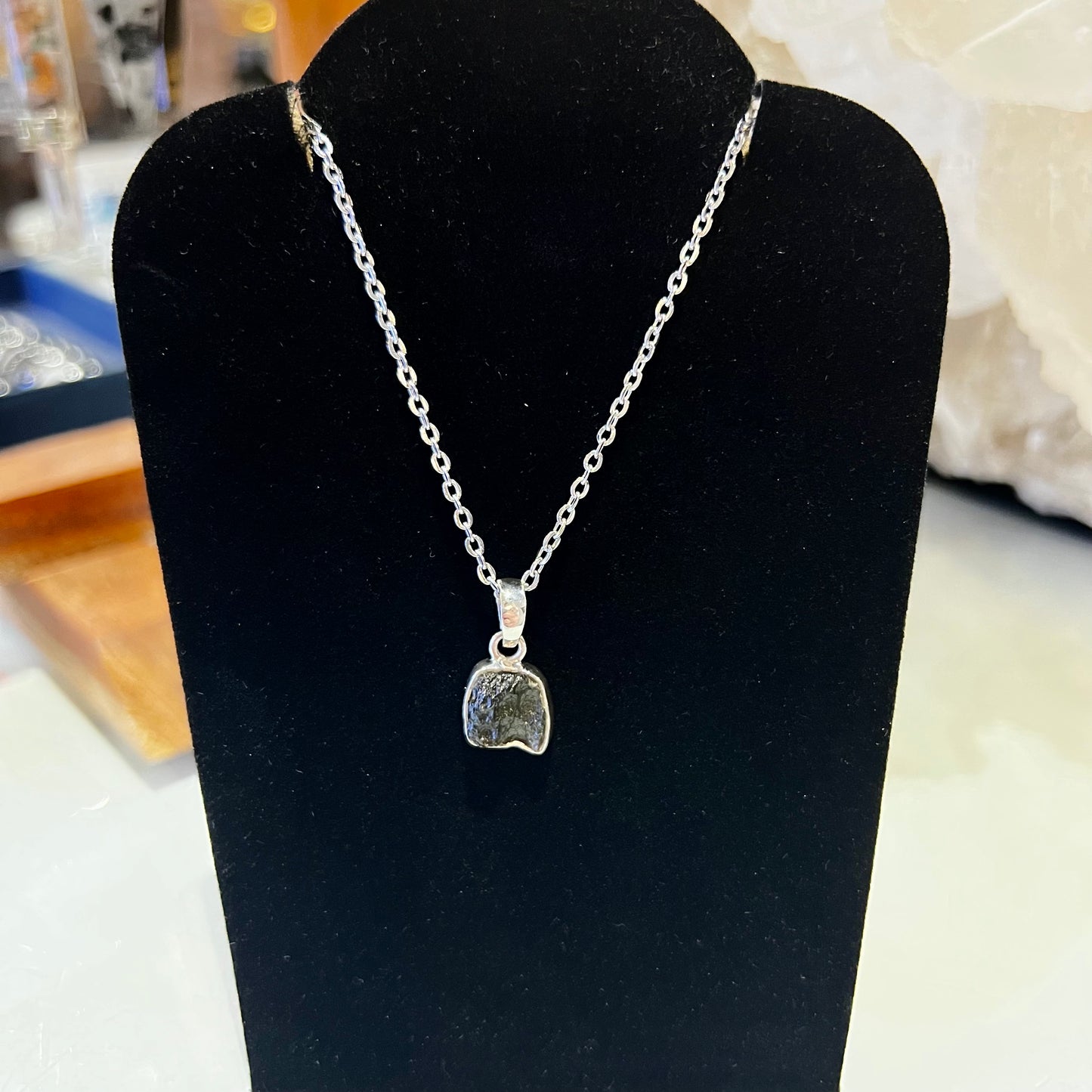 Moldavite Sterling Silver Necklace