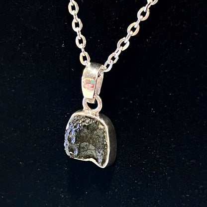 Moldavite Sterling Silver Necklace