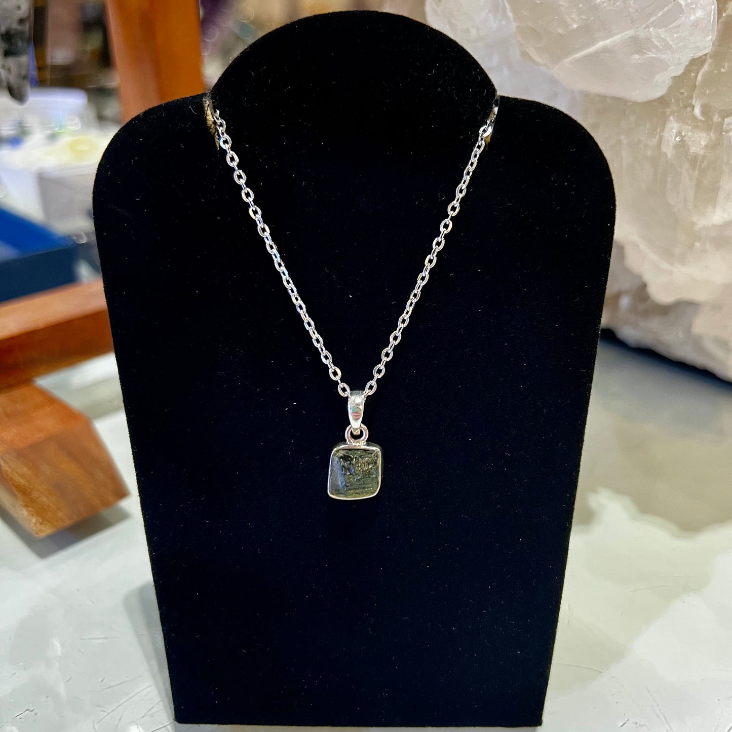 Moldavite Sterling Silver Necklace