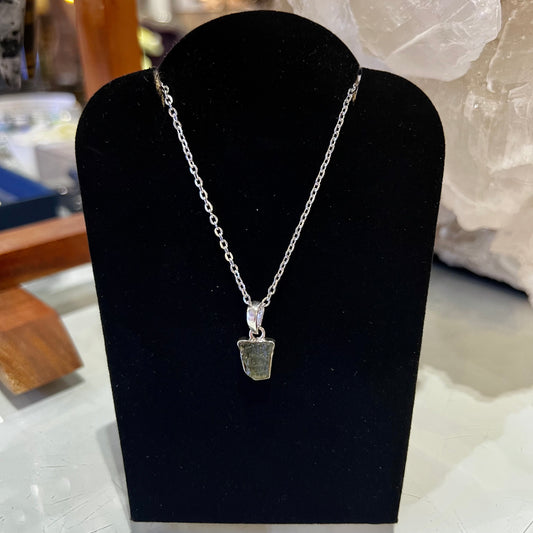 Moldavite Sterling Silver Necklace