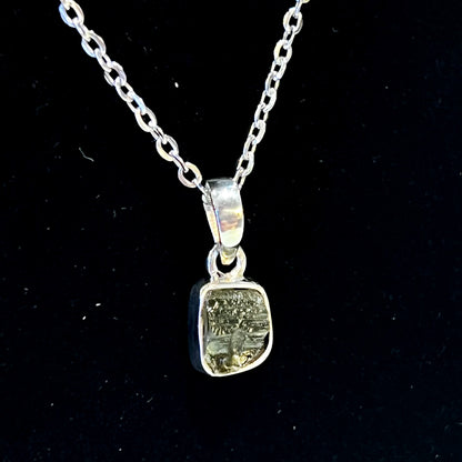 Moldavite Sterling Silver Necklace