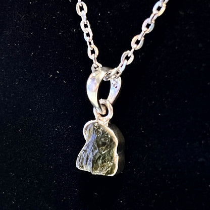 Moldavite Sterling Silver Necklace