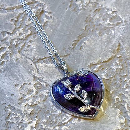 Amethyst Heart Premium Necklace