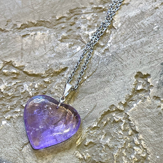 Amethyst Heart Necklace