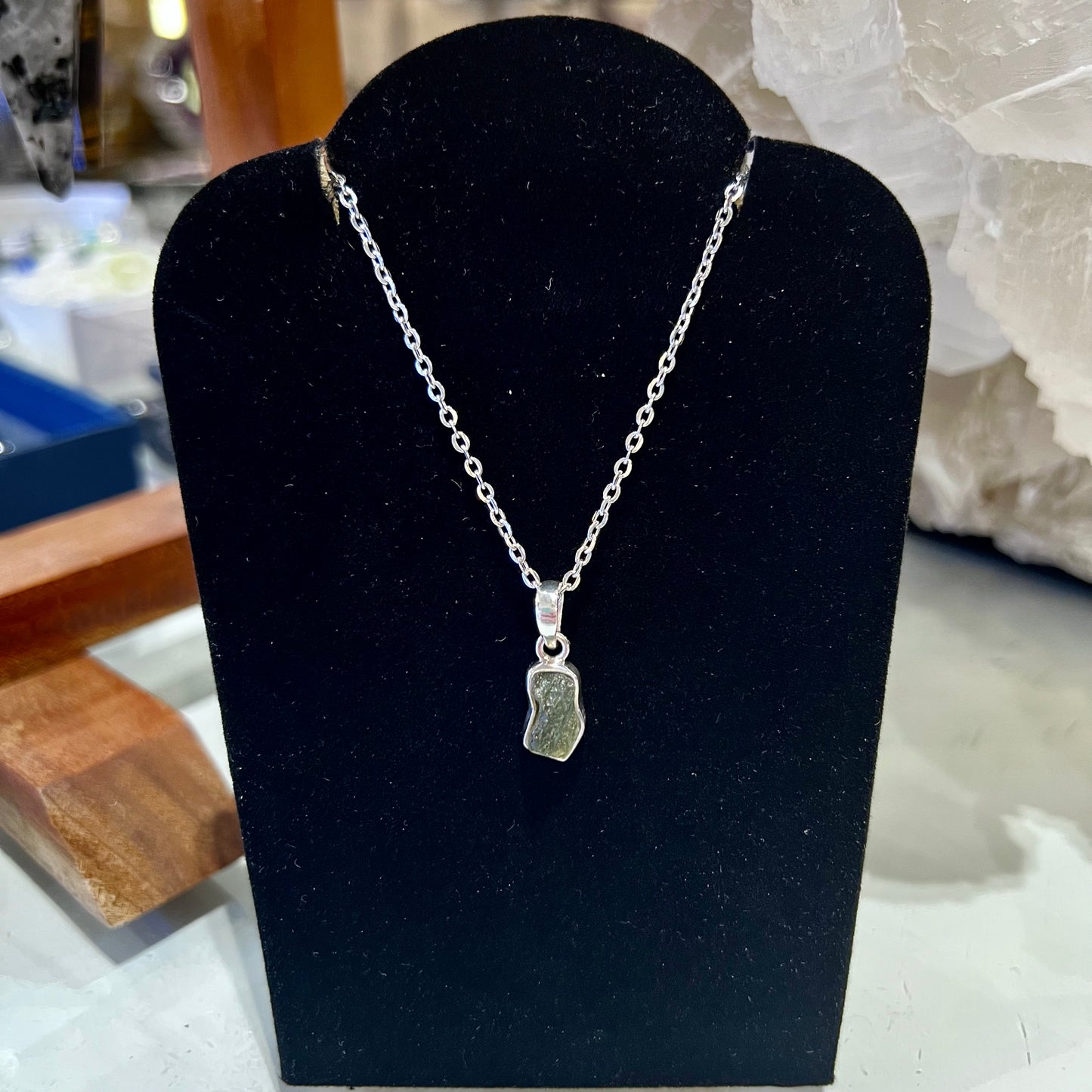 Moldavite Sterling Silver Necklace