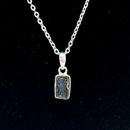 Moldavite Sterling Silver Necklace