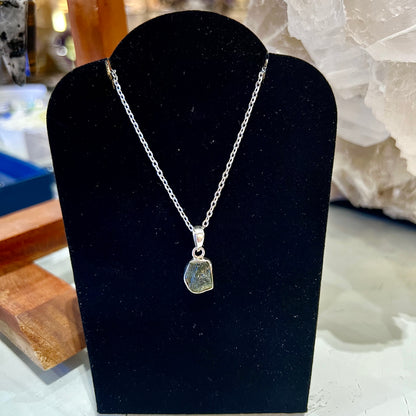 Moldavite Sterling Silver Necklace