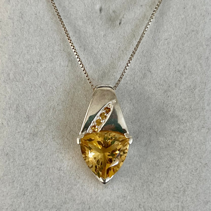 Citrine Sterling Silver Necklace