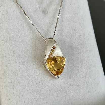 Citrine Sterling Silver Necklace
