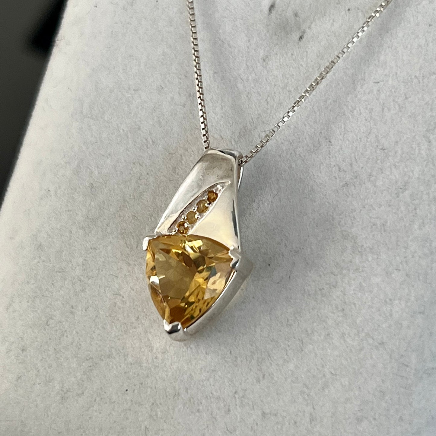 Citrine Sterling Silver Necklace